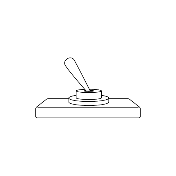 トグルスイッチ（横から）の無料モノクロイラスト