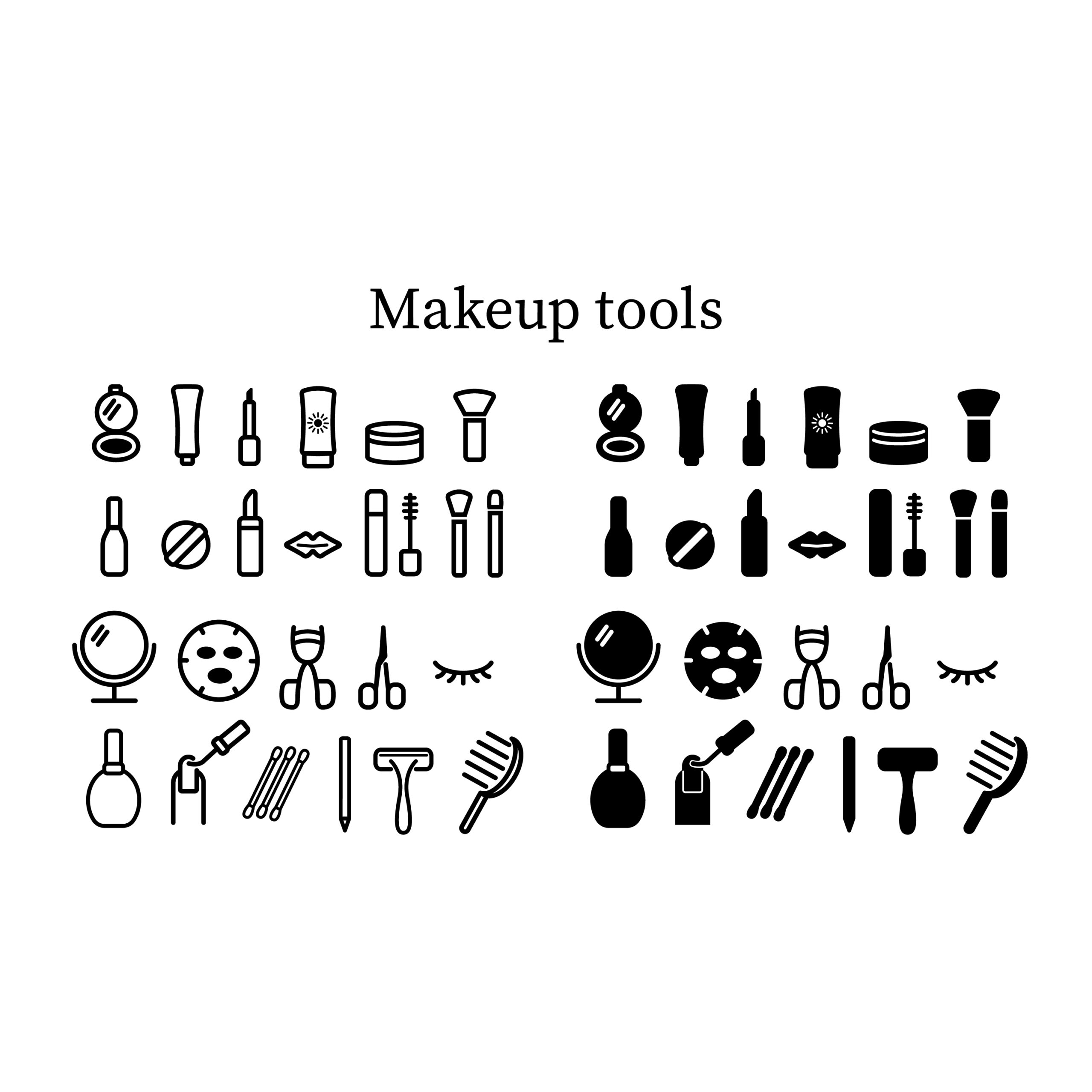 メイク道具のアイコン