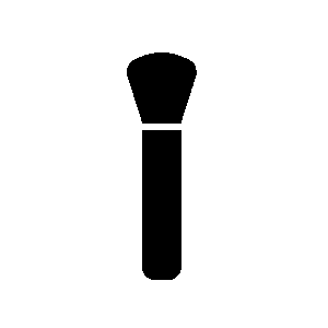 チークブラシのシルエット