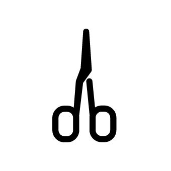 ハサミのアイコン（線画）