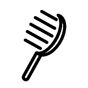 ヘアブラシのアイコン