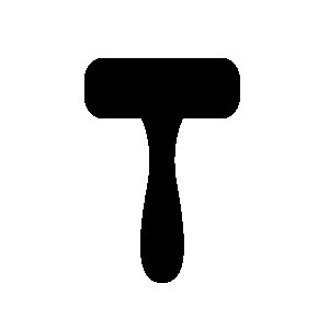 T字カミソリのシルエット