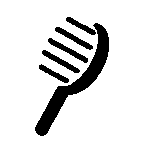 ヘアブラシのシルエット