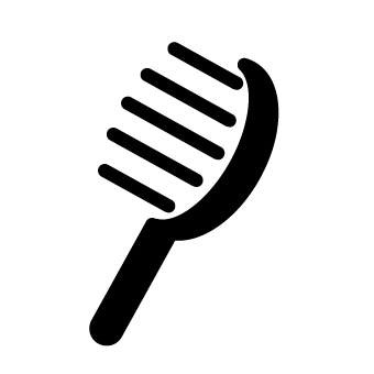 ヘアブラシのアイコン