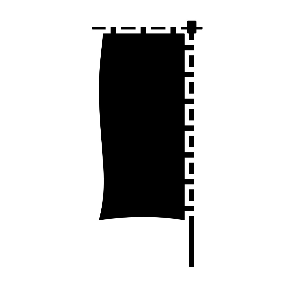 のぼり旗シルエットの無料カラーイラスト