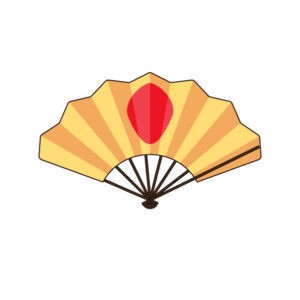 扇子の無料カラーイラスト