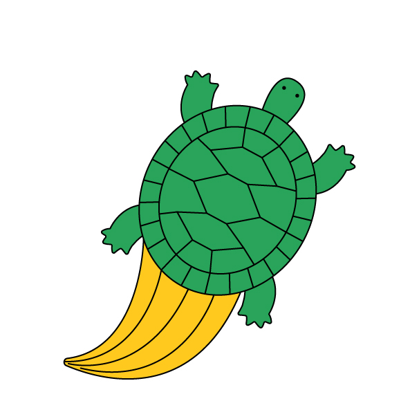 蓑亀(みのがめ)の無料カラーイラスト