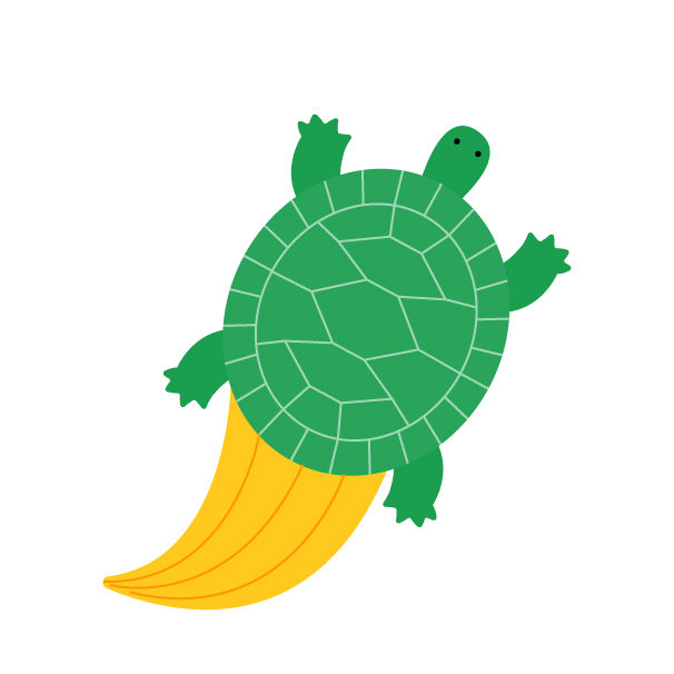 蓑亀(みのがめ)の無料線なしイラスト