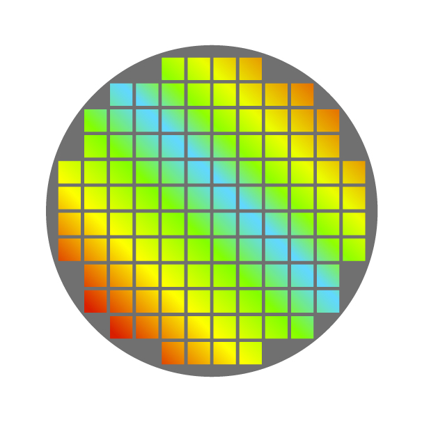 シリコンウエハーの無料線なしイラスト