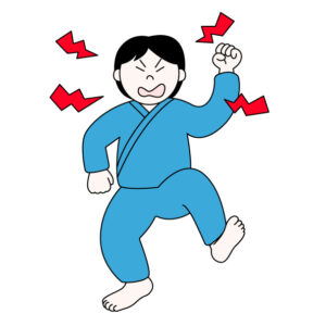 過活動性せん妄の男性患者