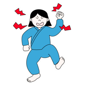 過活動性せん妄の女性患者