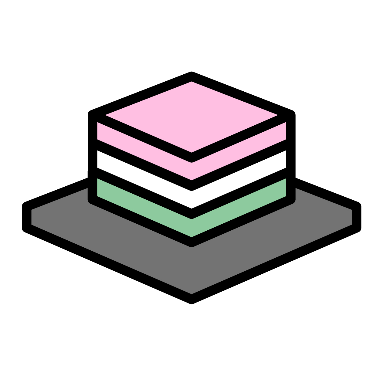 菱餅のカラーアイコン