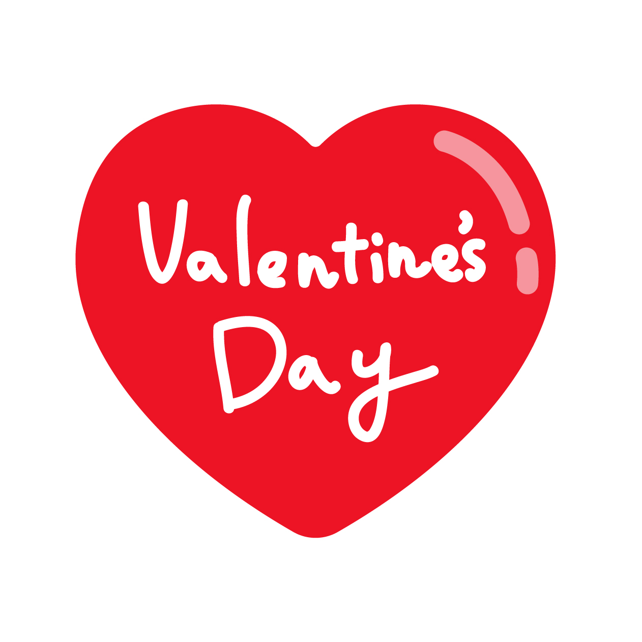 バレンタインデーのハートの無料線なしイラスト