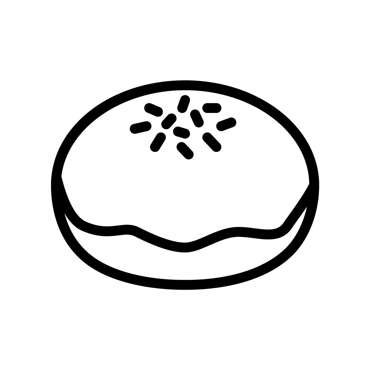 春のアイコンの無料モノクロイラスト