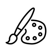 春のアイコンの無料モノクロイラスト