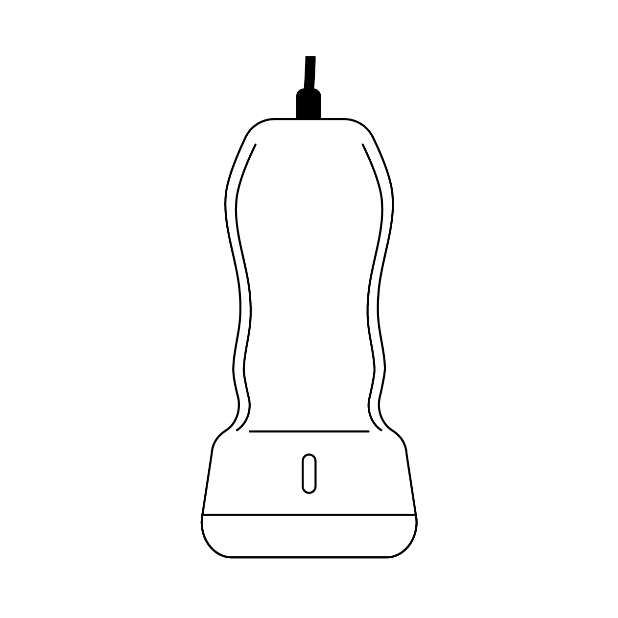 バーコードリーダーの無料モノクロイラスト