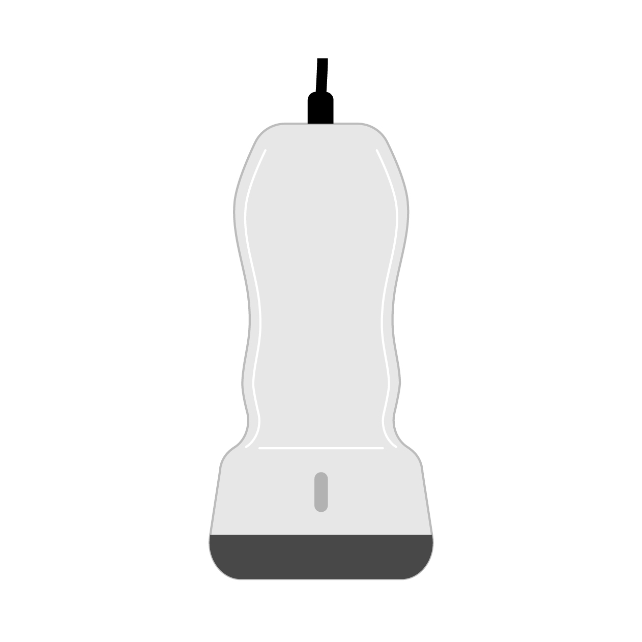 バーコードリーダーの無料線なしイラスト