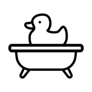 春のアイコンの無料モノクロイラスト