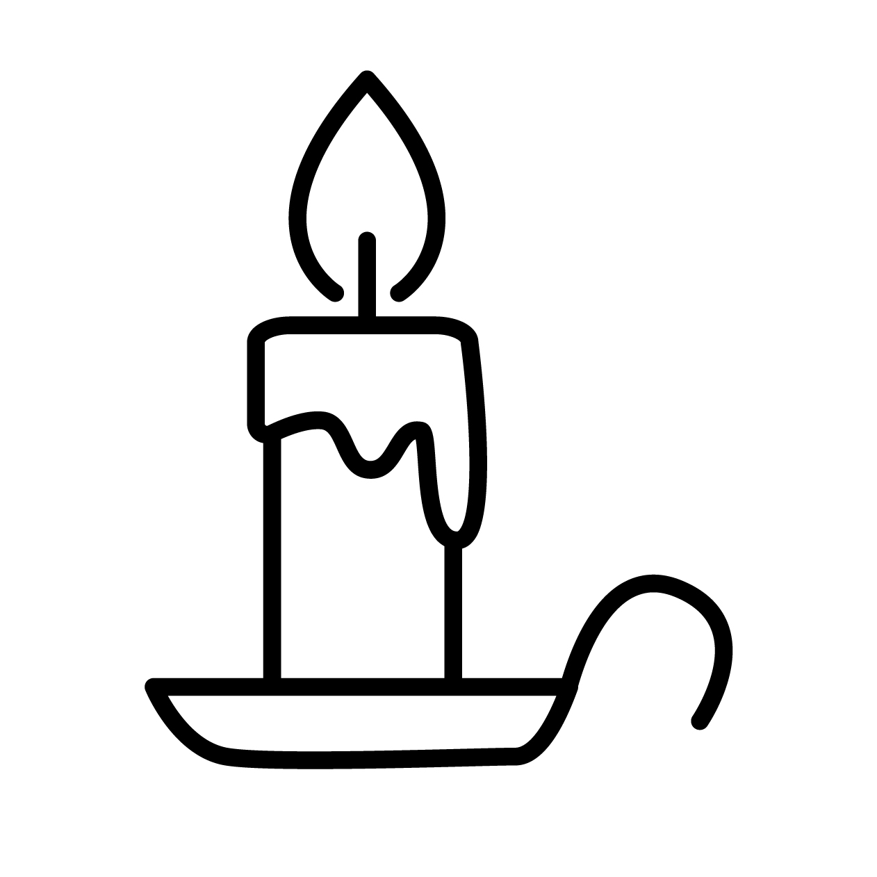 春のアイコンの無料モノクロイラスト