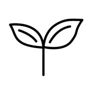 春のアイコンの無料モノクロイラスト