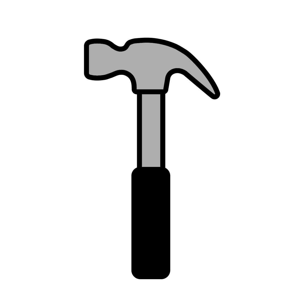 金槌のグレーアイコン