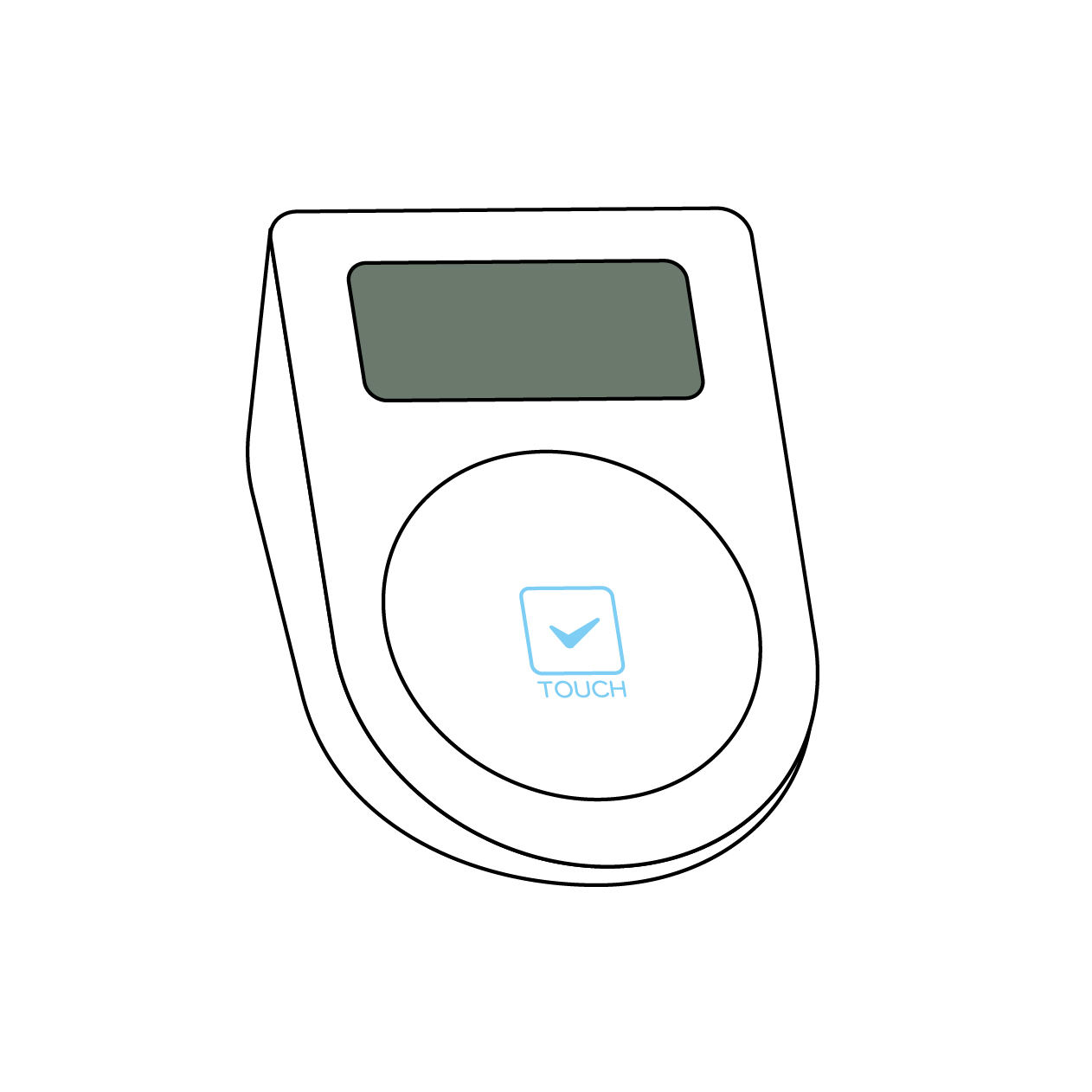 タッチ決済端末の無料カラーイラスト