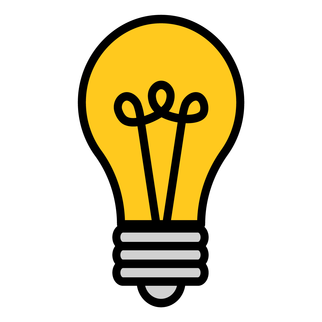 電球のカラーアイコン