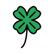 四葉のアイコンの無料カラーイラスト