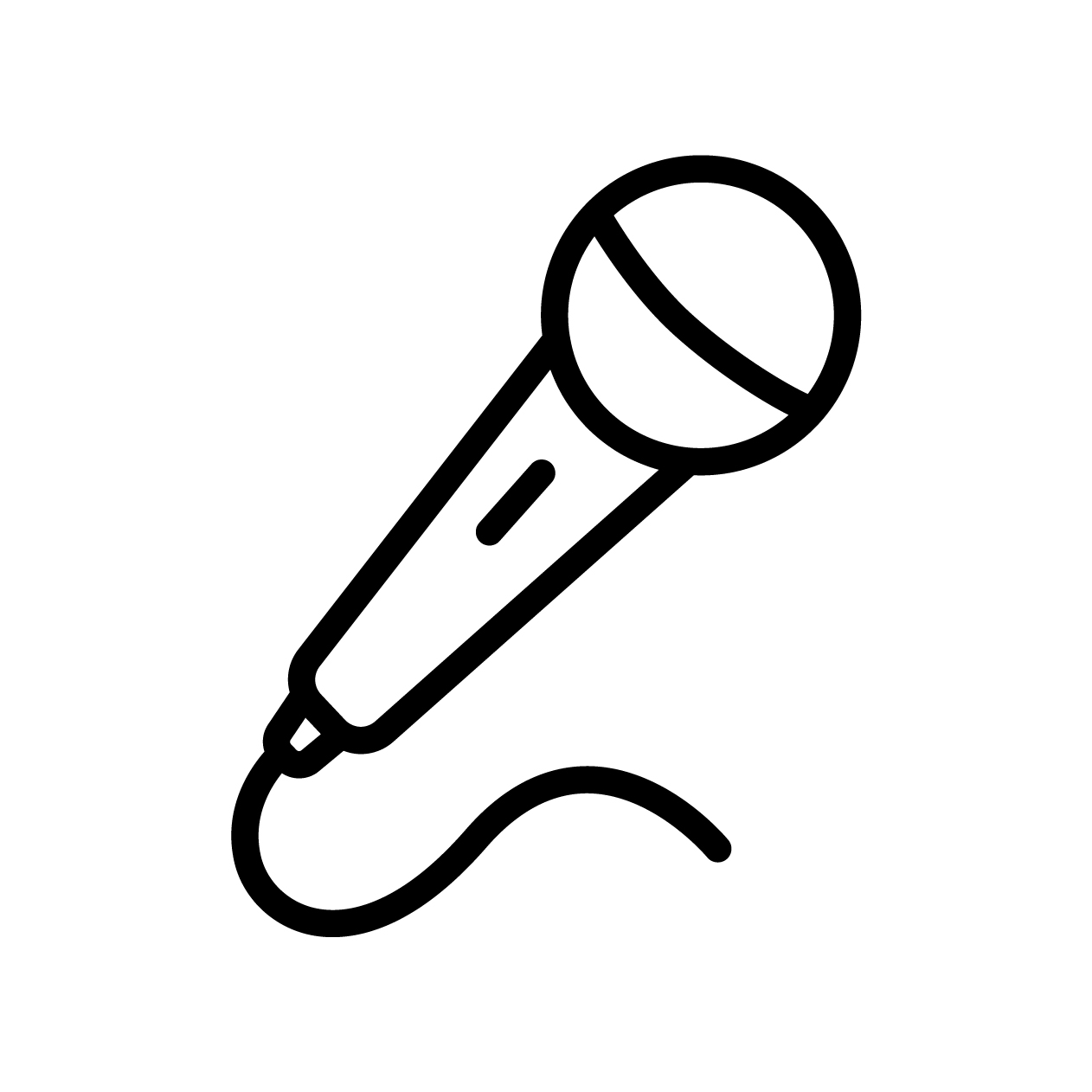 マイクのモノクロアイコン