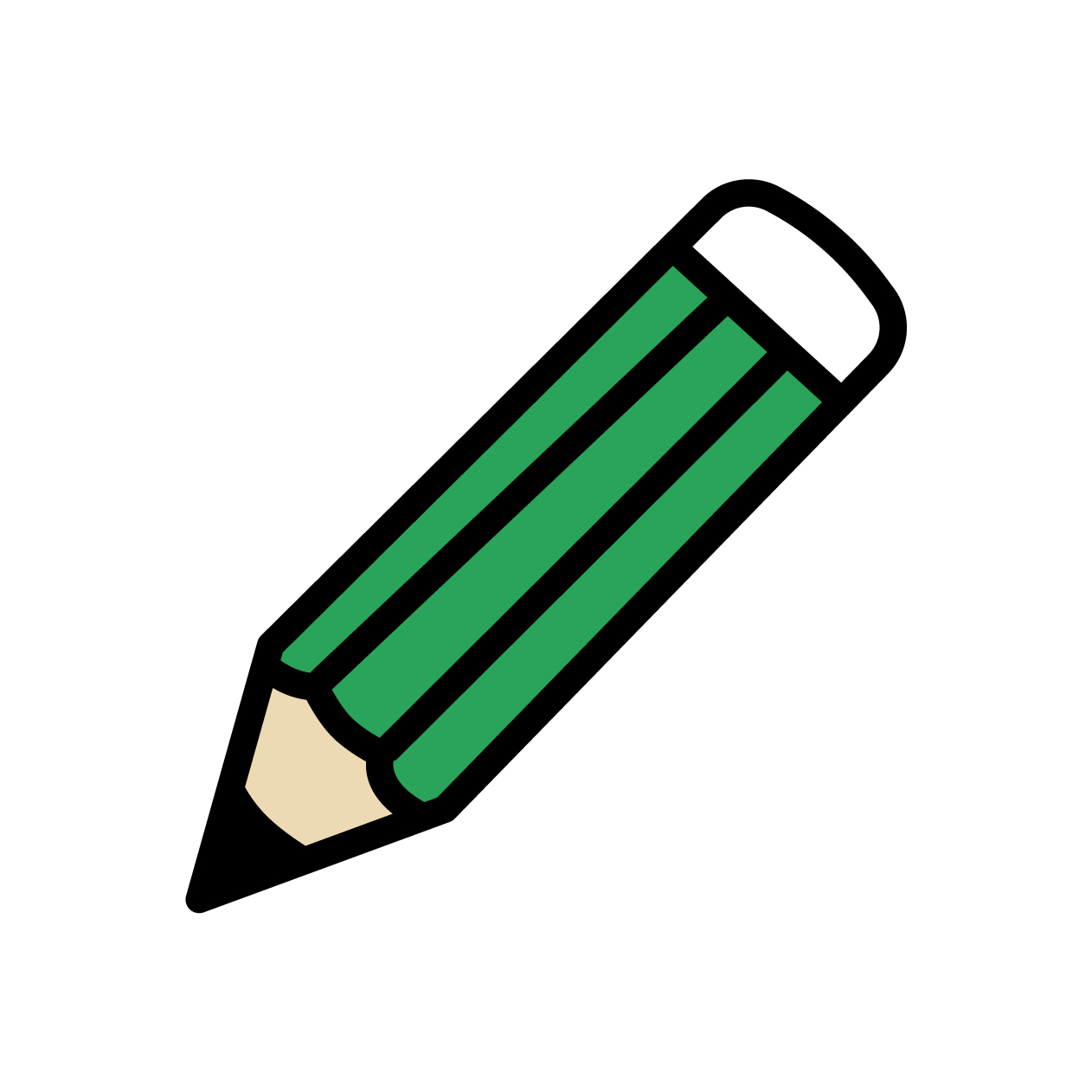 鉛筆のカラーアイコン