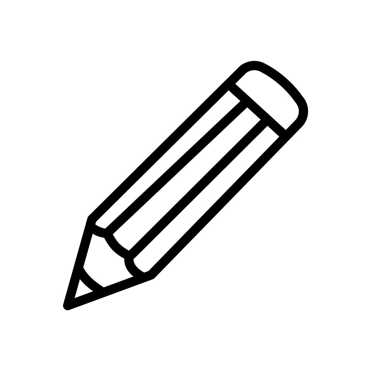 鉛筆の無料モノクロアイコン