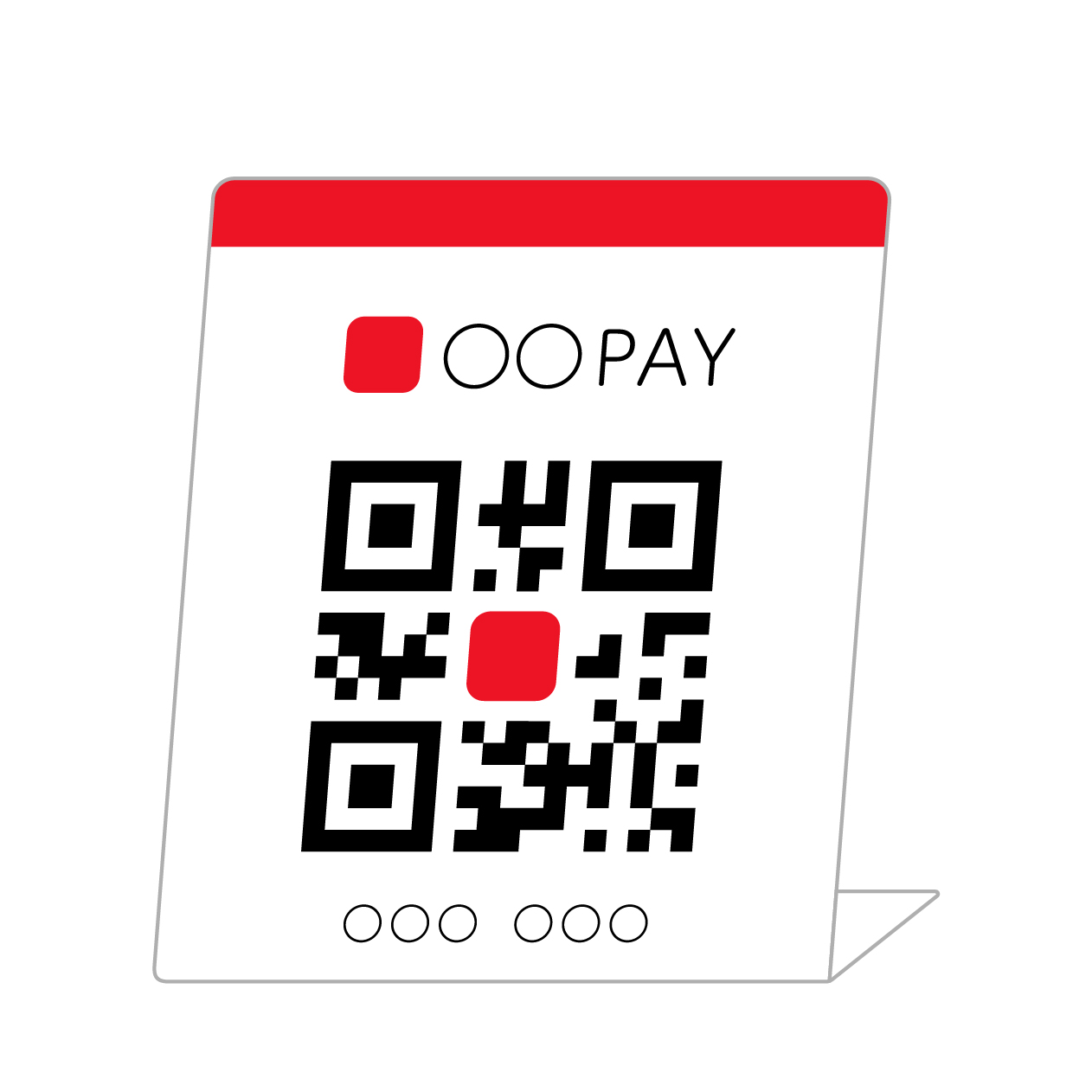 キャッシュレス決済のレジ横POPの無料線なしイラスト