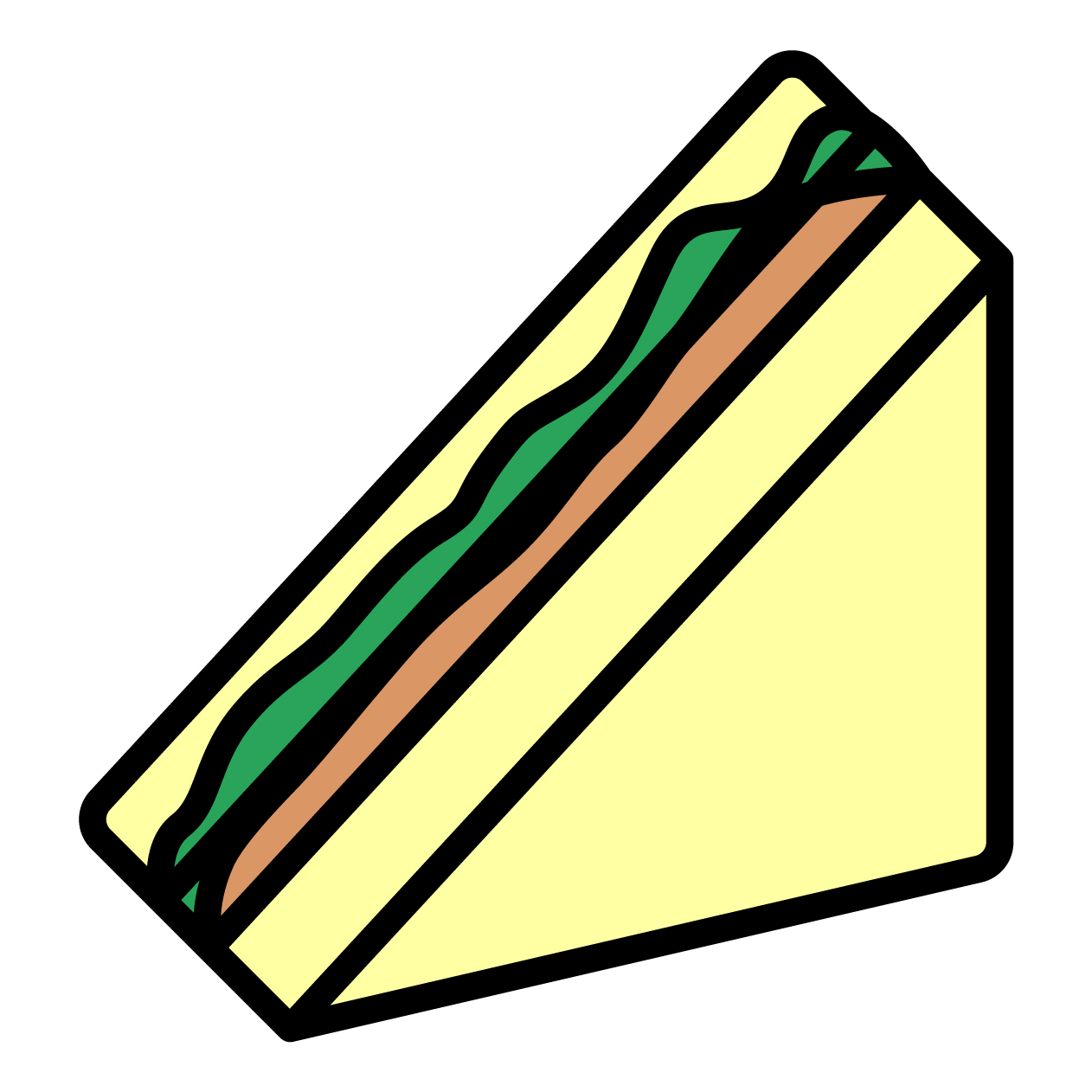 サンドイッチの無料カラーアイコン