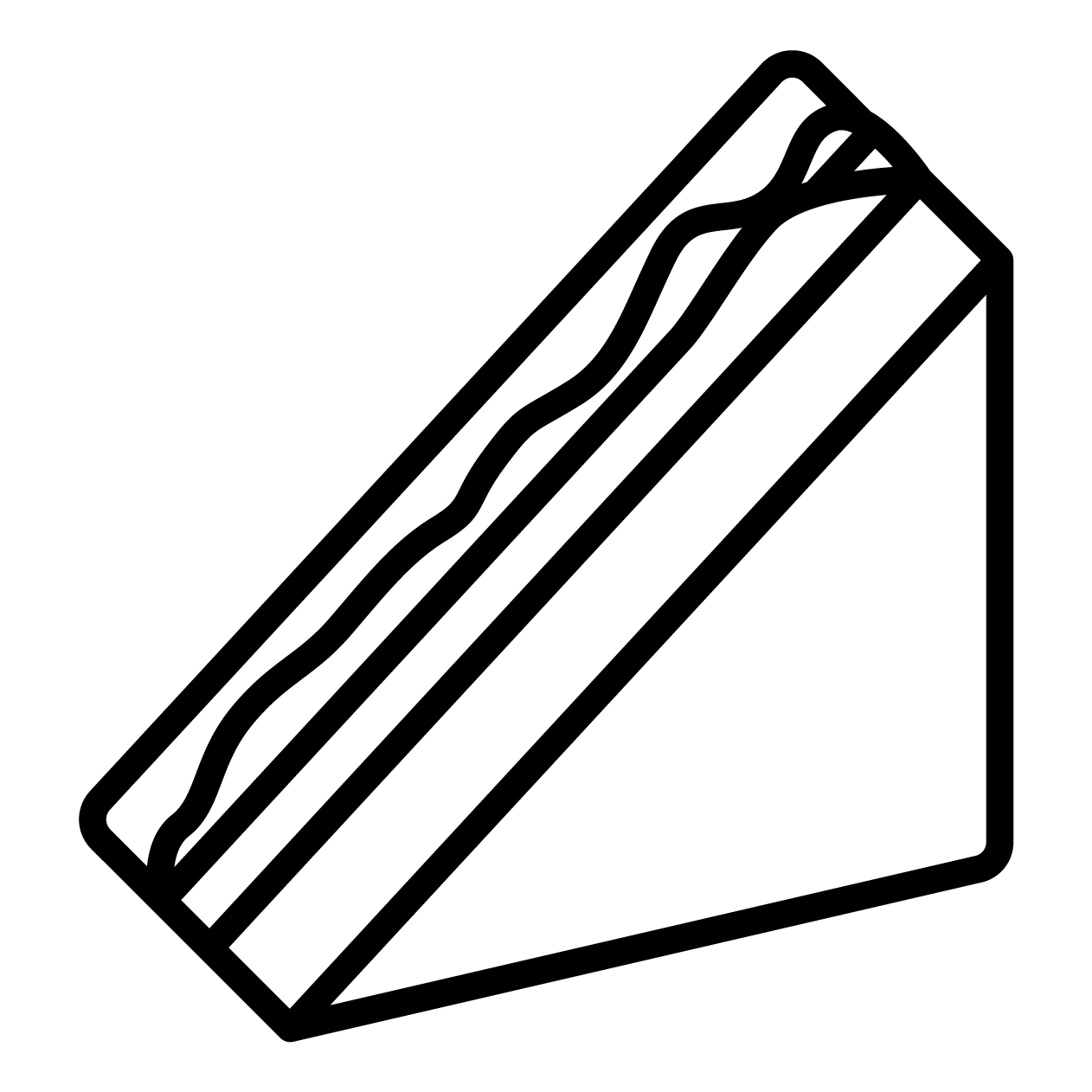 サンドイッチの無料モノクロアイコン