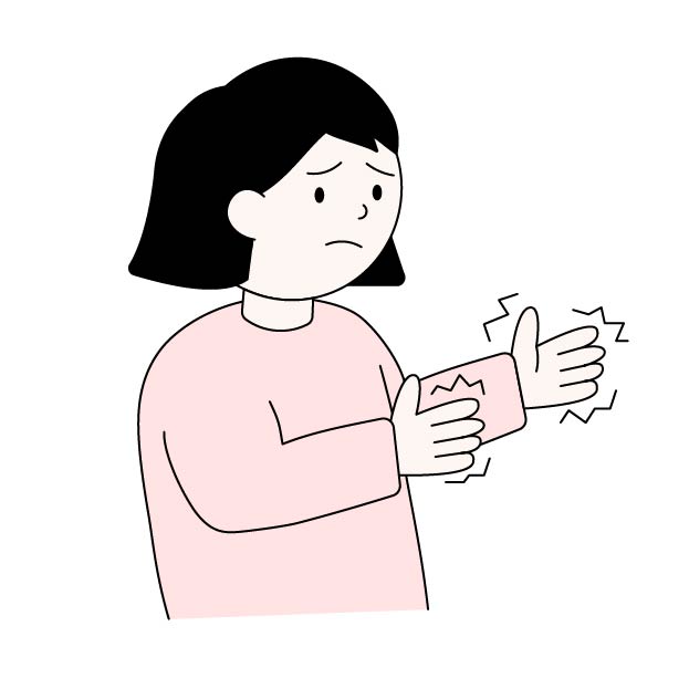 手が震える女性