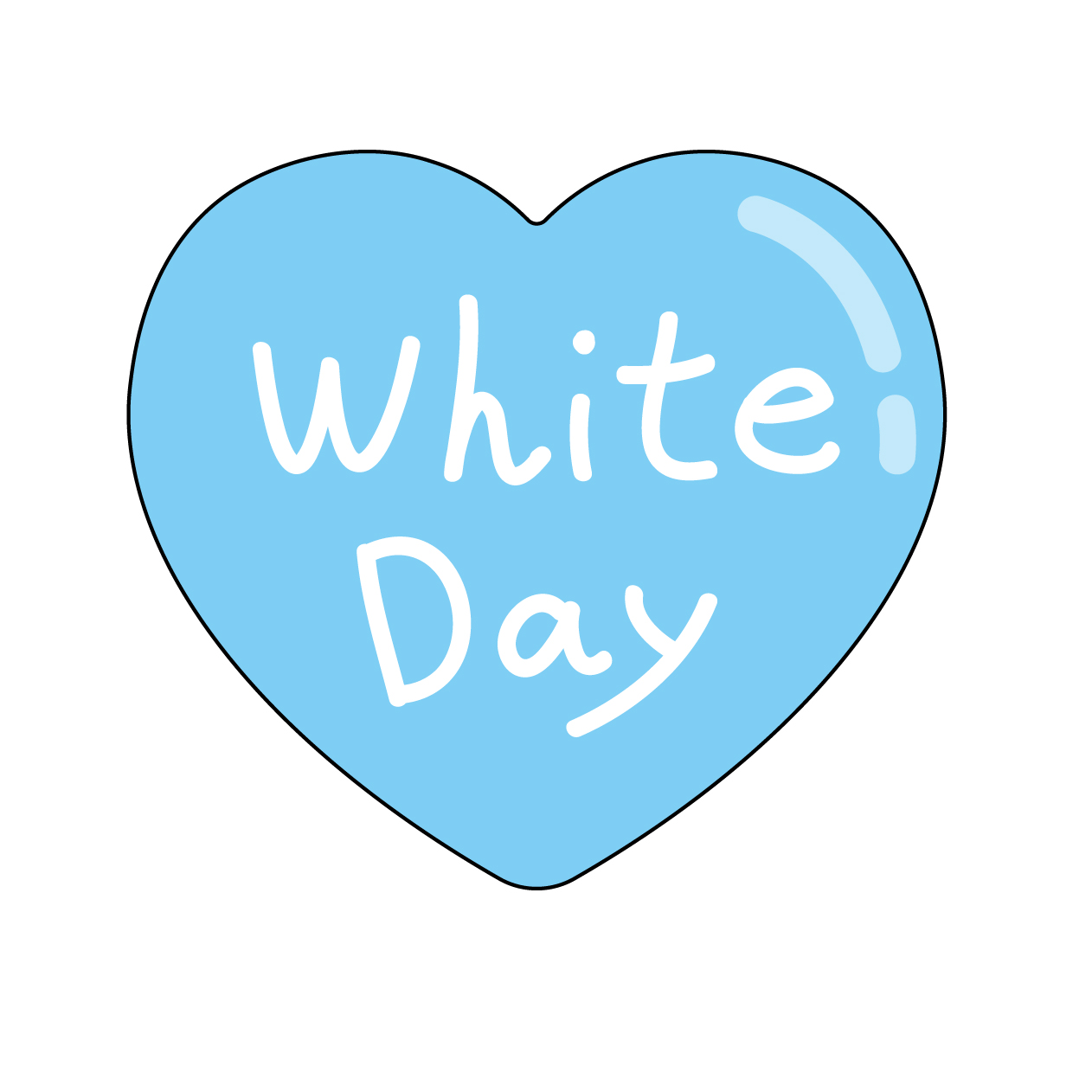 ホワイトデーのハートの無料カラーイラスト