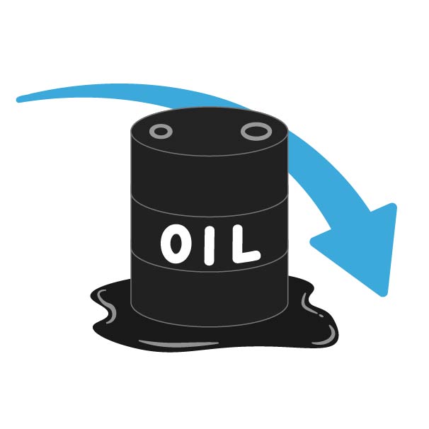 下落する原油価格