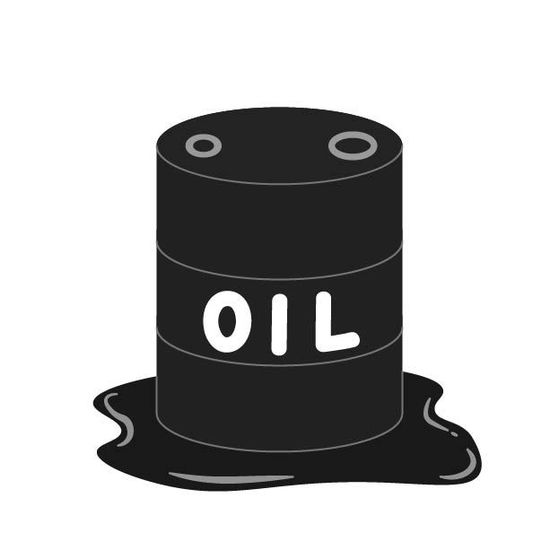 石油の無料線なしイラスト