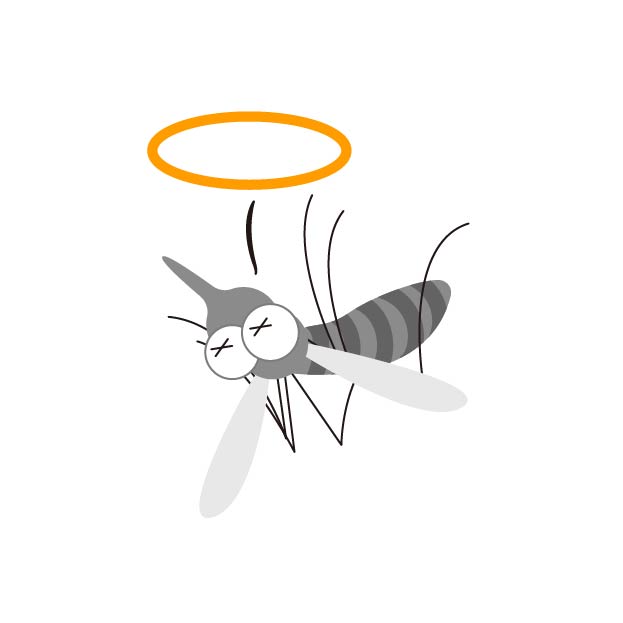 死んだ蚊の無料線なしイラスト