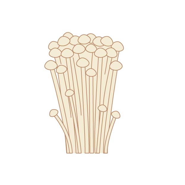 えのきの無料線なしイラスト