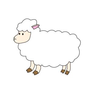 羊の無料カラーイラスト