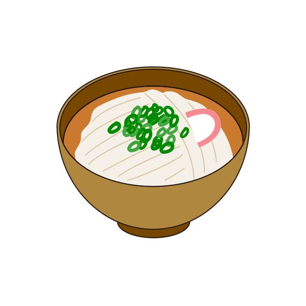 うどんの無料カラーイラスト