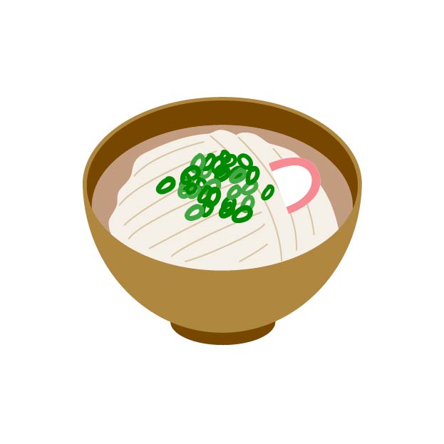 うどんの無料線なしイラスト