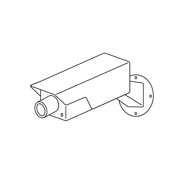 監視カメラの無料モノクロイラスト