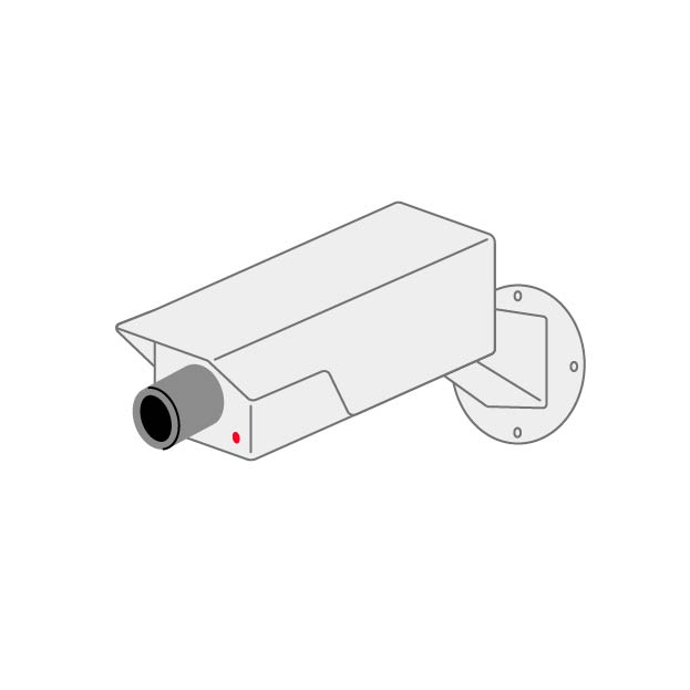 監視カメラの無料線なしイラスト